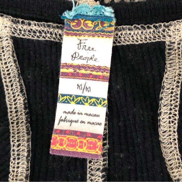 We The Free Black and Cream Geometric Top - Picture 4 of 5